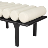 Landon Cream Vegan Leather Bench 22008Cream Meridian Furniture