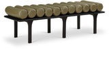 Landon Olive Green Vegan Leather Bench 22008Olive Meridian Furniture