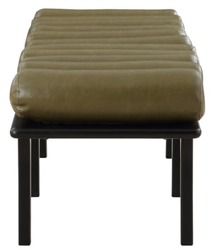 Landon Olive Green Vegan Leather Bench 22008Olive Meridian Furniture