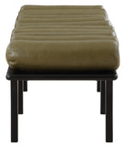 Landon Olive Green Vegan Leather Bench 22008Olive Meridian Furniture