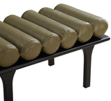 Landon Olive Green Vegan Leather Bench 22008Olive Meridian Furniture