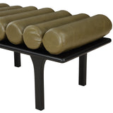 Landon Olive Green Vegan Leather Bench 22008Olive Meridian Furniture