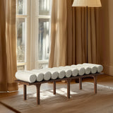 Landon Cream Vegan Leather Bench 22009Cream Meridian Furniture