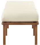 Landon Cream Vegan Leather Bench 22009Cream Meridian Furniture