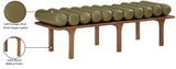 Landon Olive Green Vegan Leather Bench 22009Olive Meridian Furniture