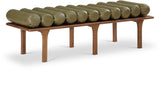 Landon Olive Green Vegan Leather Bench 22009Olive Meridian Furniture