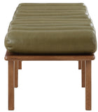 Landon Olive Green Vegan Leather Bench 22009Olive Meridian Furniture