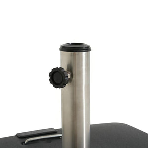 English Elm Malden Square Concrete Filled Resin Patio Umbrella Base with Wheels for Outdoor Use N775P407239B