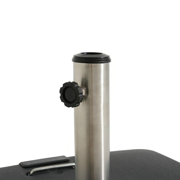 English Elm Malden Square Concrete Filled Resin Patio Umbrella Base with Wheels for Outdoor Use N775P407239B