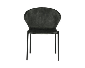 Sunpan ERIC Dining Chair - Stylish Nono Dark Green Upholstery with Mid-Century Design & Modern Comfort 107512