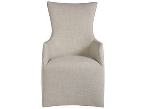 Lexington Artistica Home Juliet Arm Chair With Elegant Casters – Unique Sculptural Design In Wheat Indoor Performance Fabric No Finish Wood 2201-881-01