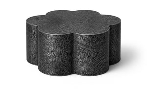 Meridian Furniture Lotus Hand-hammered Iron Coffee Table Sculptural Petal Design for Elegant Living Room Decor Black 22010Black-CT