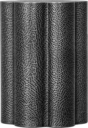 Meridian Furniture Lotus Hand-hammered Iron End Table Sculptural Petal Design for Modern Living Room Decor Black 22010Black-ET
