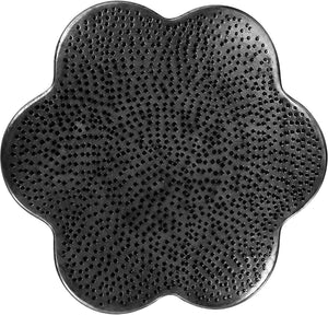 Meridian Furniture Lotus Hand-hammered Iron End Table Sculptural Petal Design for Modern Living Room Decor Black 22010Black-ET