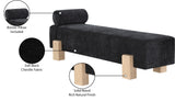 Edison Black Chenille Fabric Bench 22011Black Meridian Furniture