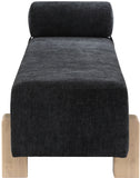 Edison Black Chenille Fabric Bench 22011Black Meridian Furniture