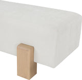 Edison Cream Chenille Fabric Bench 22011Cream Meridian Furniture