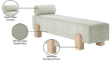 Edison Mint Green Chenille Fabric Bench 22011Mint Meridian Furniture