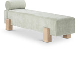 Edison Mint Green Chenille Fabric Bench 22011Mint Meridian Furniture