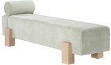 Edison Mint Green Chenille Fabric Bench 22011Mint Meridian Furniture