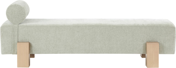 Edison Mint Green Chenille Fabric Bench 22011Mint Meridian Furniture