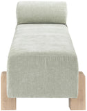 Edison Mint Green Chenille Fabric Bench 22011Mint Meridian Furniture