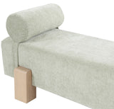 Edison Mint Green Chenille Fabric Bench 22011Mint Meridian Furniture