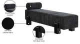 Edison Black Chenille Fabric Bench 22012Black Meridian Furniture