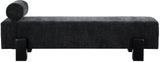 Edison Black Chenille Fabric Bench 22012Black Meridian Furniture