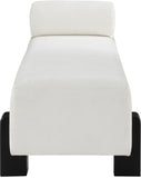 Edison Cream Chenille Fabric Bench 22012Cream Meridian Furniture