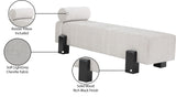 Edison Light Grey Chenille Fabric Bench 22012Grey Meridian Furniture