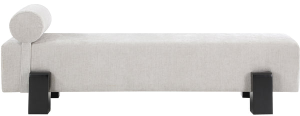 Edison Light Grey Chenille Fabric Bench 22012Grey Meridian Furniture