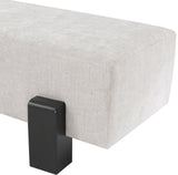 Edison Light Grey Chenille Fabric Bench 22012Grey Meridian Furniture