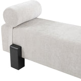 Edison Light Grey Chenille Fabric Bench 22012Grey Meridian Furniture