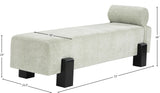 Edison Mint Green Chenille Fabric Bench 22012Mint Meridian Furniture