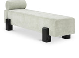 Edison Mint Green Chenille Fabric Bench 22012Mint Meridian Furniture