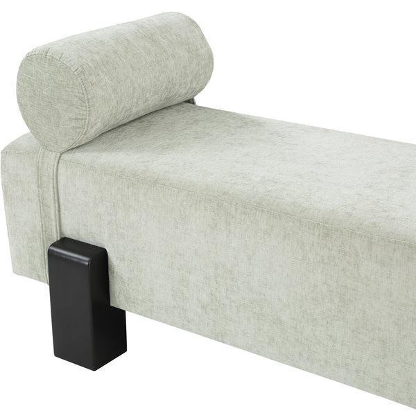 Edison Mint Green Chenille Fabric Bench 22012Mint Meridian Furniture