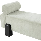 Edison Mint Green Chenille Fabric Bench 22012Mint Meridian Furniture