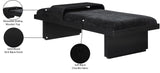 Arlington Black Chenille Fabric Bench 22014Black Meridian Furniture