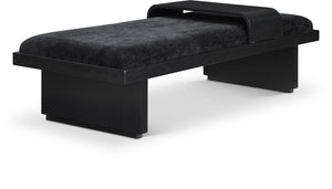 Arlington Black Chenille Fabric Bench 22014Black Meridian Furniture