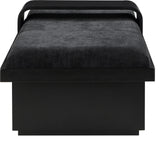 Arlington Black Chenille Fabric Bench 22014Black Meridian Furniture