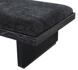 Arlington Black Chenille Fabric Bench 22014Black Meridian Furniture