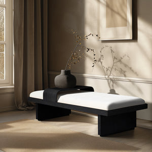 Arlington Cream Chenille Fabric Bench 22014Cream Meridian Furniture