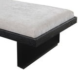 Arlington Light Grey Chenille Fabric Bench 22014Grey Meridian Furniture