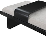 Arlington Light Grey Chenille Fabric Bench 22014Grey Meridian Furniture