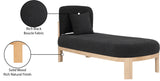 Maybourne Black Boucle Fabric Chaise/Bench 22015Black Meridian Furniture