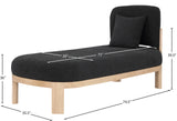 Maybourne Black Boucle Fabric Chaise/Bench 22015Black Meridian Furniture