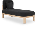 Maybourne Black Boucle Fabric Chaise/Bench 22015Black Meridian Furniture