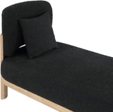 Maybourne Black Boucle Fabric Chaise/Bench 22015Black Meridian Furniture