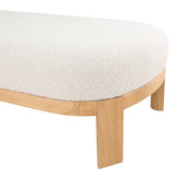 Maybourne Cream Boucle Fabric Chaise/Bench 22015Cream Meridian Furniture